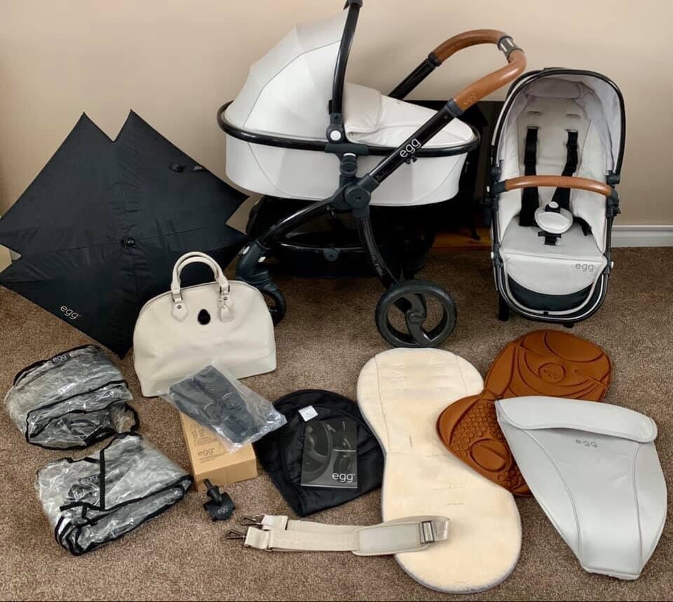 egg jurassic cream carrycot